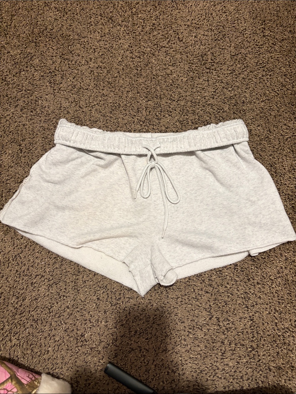 No Boundaries Light Gray Athletic Lounge Shorts with Drawstring
